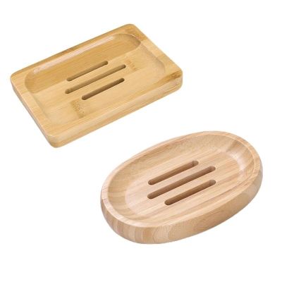 ❂ Wooden Soap Dish Portable Soap Dishes Natural Wood Soap Tray Organizer Dish Storage Bath Shower Sponge Holder Bathroom Tools