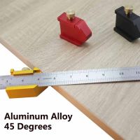 Angle Scribe Aluminum Alloy 45 Degrees Angle Line Caliber Ruler Carpenter Locator Ruler Block Gauge Woodworking Tools