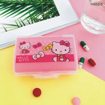 Hello Kitty Cute Fashion Cartoon Portable Pill Box Sanrio Anime