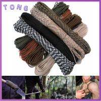 TONG 25/50/100FT 550ปอนด์เครื่องมือกลางแจ้งอำพรางห่วงเกี่ยวเต็นท์สายเชือกพาราคอร์ดปีนเขาเชือกร่มชูชีพเชือกเส้นเล็ก7เส้น