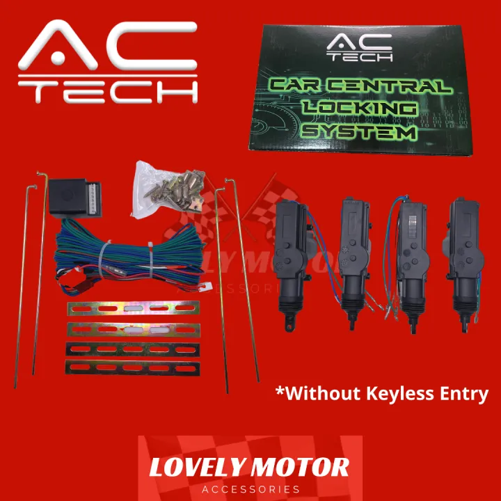 AC TECH UNIVERSAL CAR CENTRAL LOCKING SYSTEM SET (1 master lock and 3