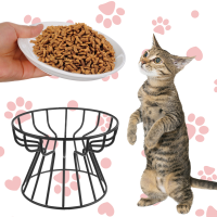 ET CITYS ชามอาหารแมวยกสูงชามอาหารแมวยกสูงชามอาหารแมวกันอาเจียนชามอาหารแมวสำหรับแมวในร่มให้อาหารยกสูง