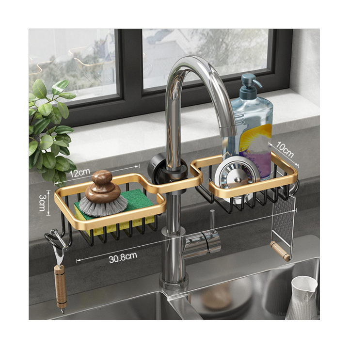 kitchen-aluminum-sink-drain-rack-sponge-storage-faucet-holder-soap-drainer-shelf-basket-organizer-bathroom-accessories
