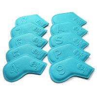 【hot】❒  Embossing Number Synthetic Leather Iron Covers  Wedges Headovers 10pcs/set
