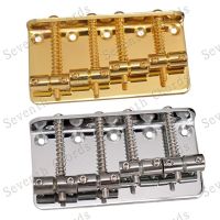 WK-A Set Vintage 4 String Saddle Bridge for Electric Bass Guitar  - Strings through Bridge