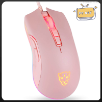 Motospeed เมาส์ RGB เกมสายยูเอสบี V70ออกแบบตามหลักสรีรศาสตร์8-เกียร์ปรับความกว้าง DPI