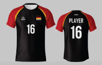 เสื้อแขนสั้นพิมพ์ลาย(หน้า-หลัง) ลายVNL GERMANY1 #เสื้อวอลเลย์บอล #เสื้อกีฬา ใส่ได้ทั้งชายและหญิง