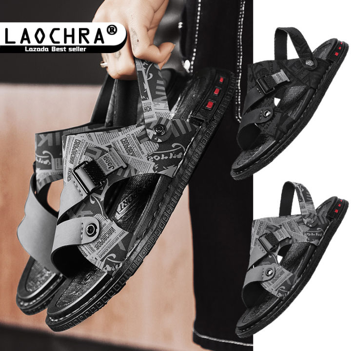 laochra-รองเท้าฤดูร้อนคลาสสิครองเท้าแตะบุรุษผู้ชาย-รองเท้าสบายๆกลางแจ้งรองเท้าแตะแฟชั่นใหม่2023