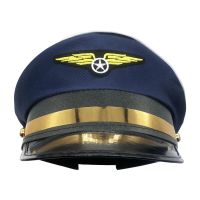 Aviation Cap Pilot Uniform Hat Work Airplane Men Military Captain Hat Cosplay Aviation Navy Party Sailors Cap Performance Unisex