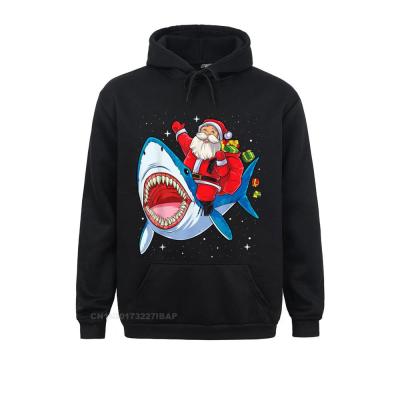 Santa Riding Shark Christmas Boys Galaxy Space 3D Style Hoodies Popular Adult Sweatshirts Japan Style Camisas Hooded Pullover Size Xxs-4Xl