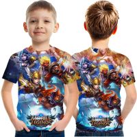 MOBILE LEGENDS Kids Fashion T-shirt Game Party Short Sleeve Round Neck Childrens Shirt 3-13 Years Old Summer Clothing Top