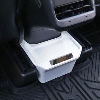Car Rear Center Console Storage Box With Cover Trash Can Under Seat For Tesla Model Y 2019 2021 2022 2023 Car Accessories U7K2