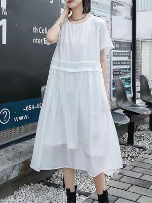 XITAO Dress Pullover Solid Color Small Fresh Pleated Dress
