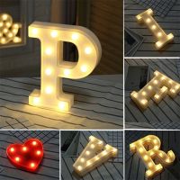 LED Luminous Letters &amp; Nmuber Lights Battery Powered Night Light Creative Patty Wedding Birthday Christmas Bedroom Decoration Bulbs  LEDs HIDs