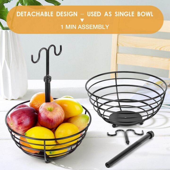 2pcs-metal-fruit-basket-portable-kitchen-storage-countertop-shelf-vegetable-rack-detachable-snack-holder-bread-baskets