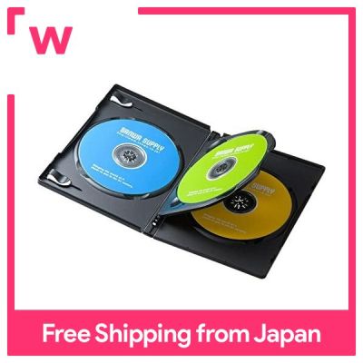 SANWA SUPPLY DVD เคสทรงสูง (เก็บของ3ชิ้นชุด3ชิ้นสีดำ) DVD-TN3-03BKN