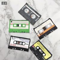 ✗ↂ❒ Cassette Music Tape Portable Mini Storage Bag Cute Key Coin Purse Decoration For Men Funny Retro Female Makeup Bag Pencil Case