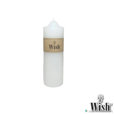 เทียน เทียนแท่งสีขาว White Pillar Candle 2" x 6" เทียนแท่ง สีขาว 2 นิ้ว x 6 นิ้ว