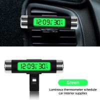 ✌ Portable 2 in 1 Car Digital LCD Clock/Temperature Display Electronic Clock Thermometer Car Digital Time Clock Car Accessory