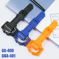 ผู้ชายสายเรซิ่นสำหรับ Casio G-SHOCK GA-400 GBA-401 GD400 Casual กีฬากันน้ำอุปกรณ์สายรัดหัวเข็มขัดสายยาง