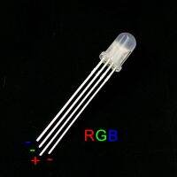 RGB 5 mm Common Cathode จำนวน 3 หลอด (หลอดขุ่น) ใช้ขาร่วมเป็นไฟลบ