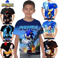 Cartoon Anime Hedgehog Sonic Kids T-shitr Short Sleeve Children New Style Short Sleeve