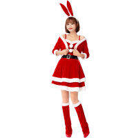 ? Popular Clothing Theme Store~ New Christmas Costume Bunny Ears Short Skirt Company Annual Party Bar Nightclub Ds Costume