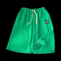 [IN STOCK] 2022Stone Island Ice Silk Pleated Tricolor Shorts