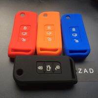 fgjfykjd ZAD 3 Buttons Silicone car key Case Cover For Mahindra Roger XUV 500 Flip Remote Key Holder set