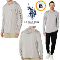 พร้อมส่งเสื้อยืดคอกลมมีฮู้ดแขนยาวกัน UV แบรนด์ U.S. Polo Assn. ของแท้ Size L อก 48” ยาว 31”