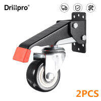 Drillpro 2Pcs Heavy Duty 660 LBS Workbench Casters Kit Retractable Caster Wheels For Workbenches Machinery And Tables