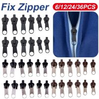 ﹍☃ 12/36pcs Universal Instant Fix Zipper Repair Kits To Replacement Zip Slider Teeth Rescue New Design Zippers Sewing Clothe Zipper