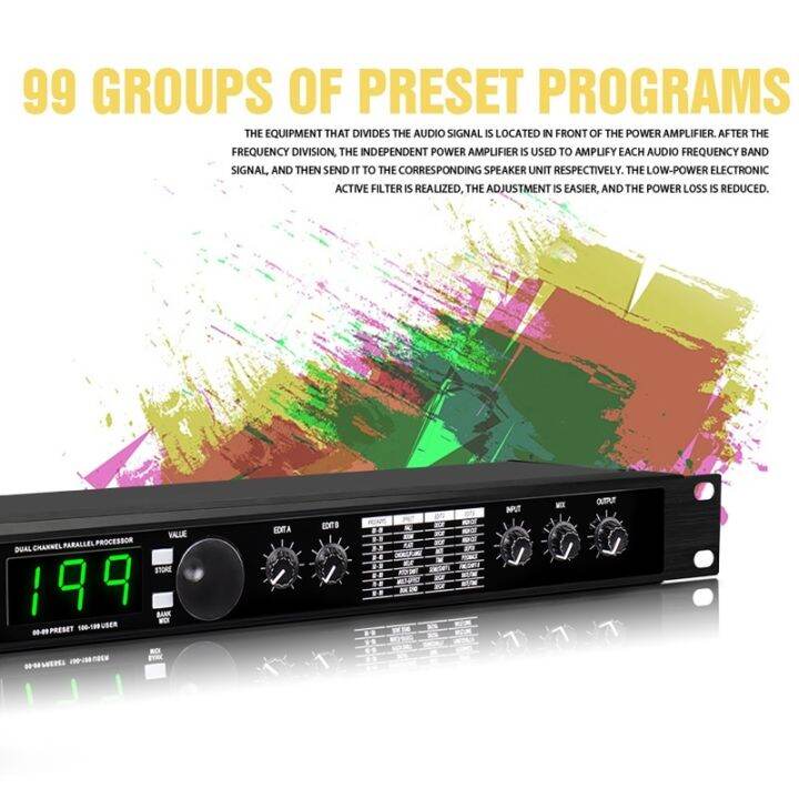 Professional Digital Reverb and Multi Effect DSP Processor Audio