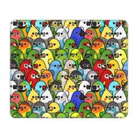 Funny Parrot Birds Squad Art Mouse Pad Anti-Slip Rubber Gamer Mousepad Accessories Cockatiel Bird Office Computer Laptop Mat