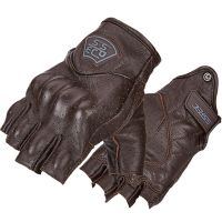 【CW】Motorcycle Half Finger Glove Touch Screen Leather Motorbike Motocross Moto Hard Fingerless Riding Biker Protective Gear Outdoor