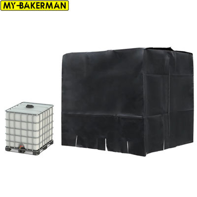 Black IBC Water Tank Protective Cover 1000 liters Tote outdoor waterproof dustproof cover sunscreen Garden Yard Rain Container