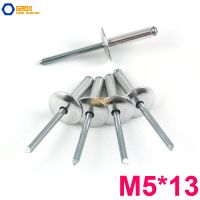 〖Maximus metals〗50ชิ้น M5x13อลูมิเนียมขนาดใหญ่หน้าแปลนตาบอด Rivet ป๊อป Rivet ปลายเปิด