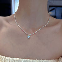 VENTFILLE 925เงินสเตอร์ลิง Love Heart Zircon สร้อยคอผู้หญิงลูกปัด Vintage Water Drop เครื่องประดับของขวัญหญิง Dropshipping