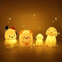 Silica gel Night Light bedroom decor Lights Button battery powered Moonlight Cartoon Animal Lamps Children Gift decorative lamp Bulbs  LEDs HIDs