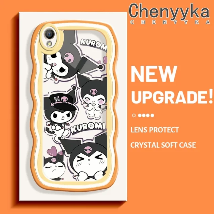 Chenyyka Casing For OPPO A37 A37F NEO 9 Case Cartoon Lovely Happy Kuromi  Pattern Colorful Lovely