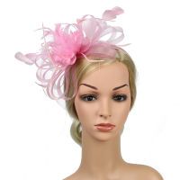 Fedoras Women tail Wedding Gift Party Hat Church Bridal Hair Accessory Feather Mesh Bowknot Fascinator Headband Banquet