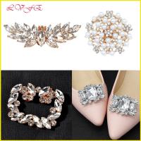 LVFENYA 1PC Rhinestone ส้นสูง เจ้าสาว หัวเข็มขัด ที่หนีบสแควร์ คลิปตกแต่งรองเท้า คลิปเงา