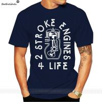 Perfect Mens Tshirts Man Tshirt Two Stroke Engines 4 Life 2 Stroke Motorcycle Rz350 Rd400 Rz500 Rd250 H2 Basic Models Design Funny Tee  93JW