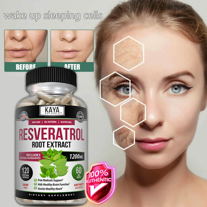 Resveratrol 1200 Mg Supplement, Antioxidant & AntiAging Pill, and