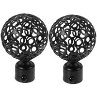 【LZ】℗✐  Roman Rod Alloy Cabeça Cortina Final Iron End Decor Montagem Decorativa Acessórios 2 Pcs