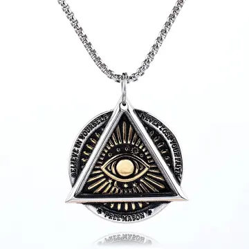 Triangle deals eye necklace