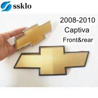 (Ssklo) 2Pcs สำหรับ Captiva Chevrolet 2008-2010 Chevy ด้านหน้าด้านหลังโลโก้ตะแกรงหน้าหม้อรถยนต์ Tail Trunk ด้านหลัง Badge