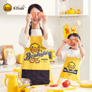 B.Duck Tạp Dề Thời Trang Cha Mẹ Và Con Cái Chống Thấm Nước Và Chống Dầu In