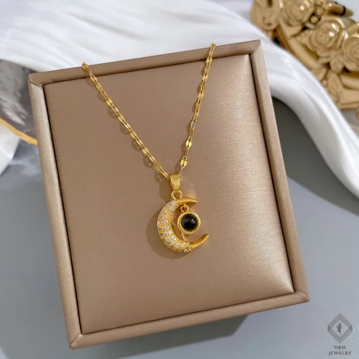 Spot In Manila 18k Gold Love Pendant Necklace For Unisex Accessories Hypoallergenic For Women Girl Friend With Box Lazada Ph