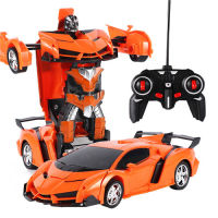 RC Car Transformation Robots Sports Vehicle Model Robots Toys Cool Deformation Remote Control Car Kids Toys For Boys Gifts